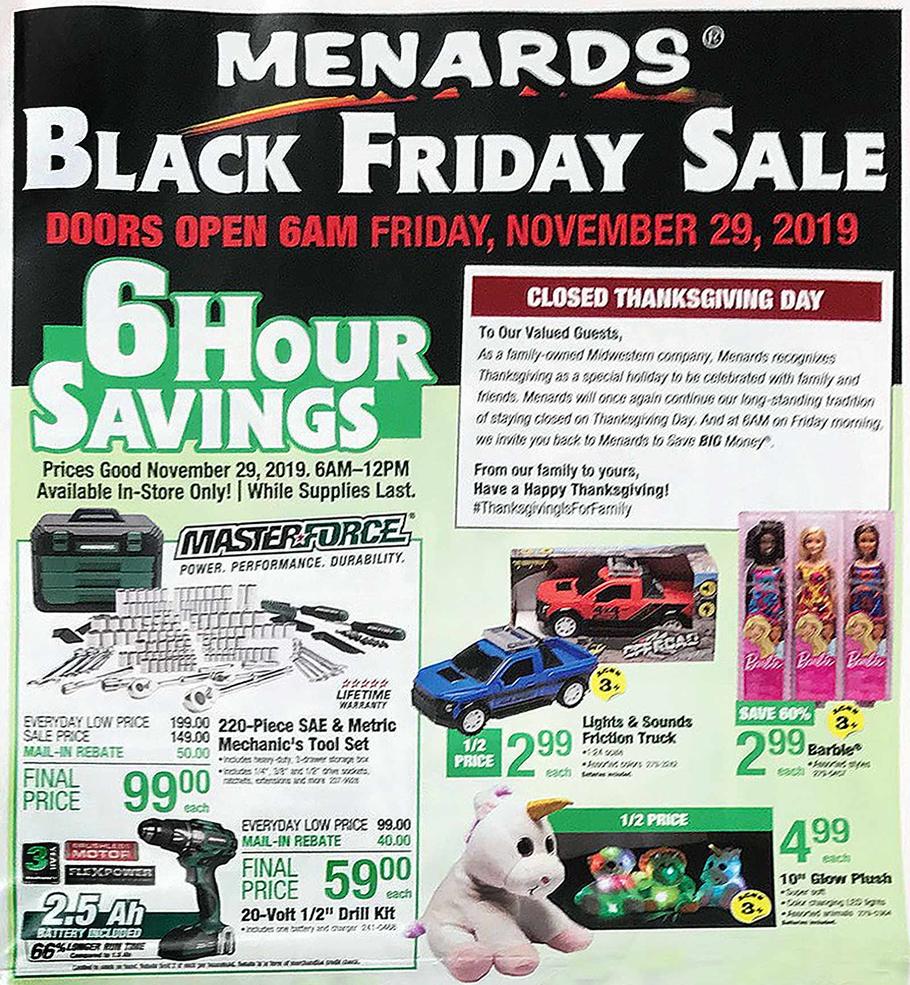 Menards Black Friday 2019 Ad, Deals and Sales